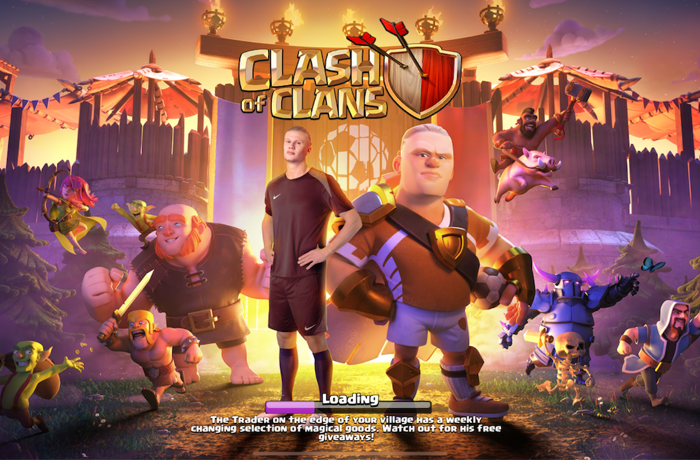Clash of Clans collaborated with Norweigan footballer Erling Haaland