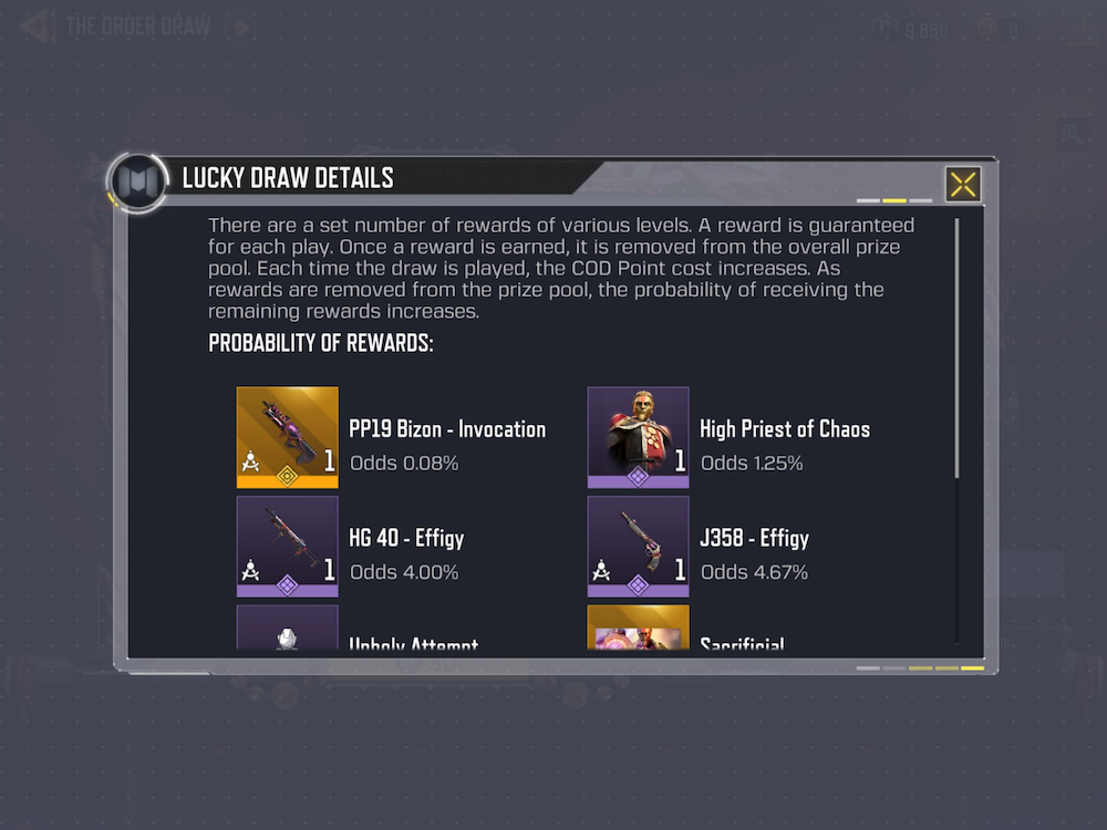 Call of Duty Mobile’s Lucky Draw event